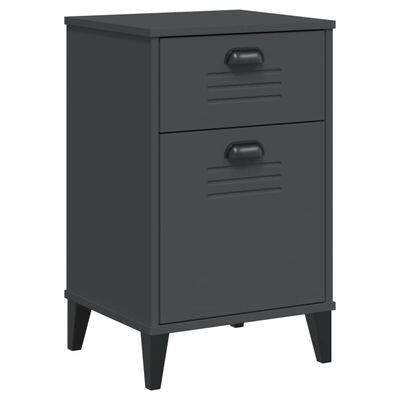 vidaXL Bedside Cabinet VIKEN Anthracite Gray Engineered Wood