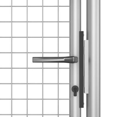 vidaXL Garden Gate Galvanized Steel 41.3"x49.2" Silver