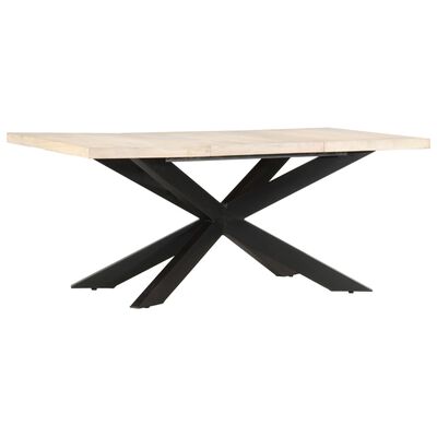 vidaXL Dining Table 70.9"x35.4"x29.9" Solid Bleached Mango Wood