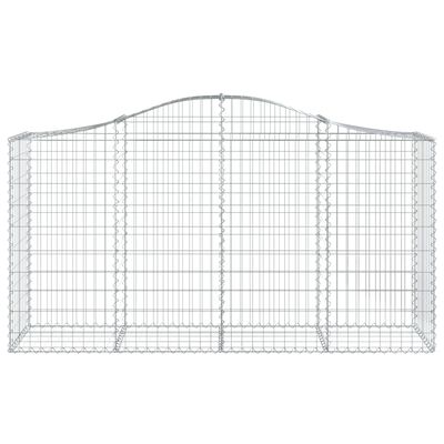 vidaXL Arched Gabion Baskets 15 pcs 78.7"x19.7"x39.4"/47.2" Galvanized Iron