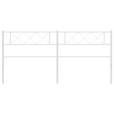 vidaXL Metal Headboard White 70.9"