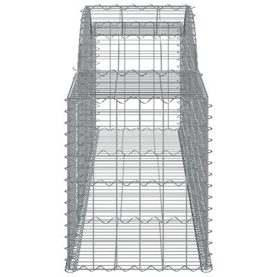 vidaXL Arched Gabion Baskets 4 pcs 118.1"x19.7"x23.6"/31.5" Galvanized Iron