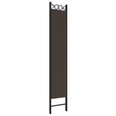 vidaXL 4-Panel Room Divider Brown 63"x86.6" Fabric