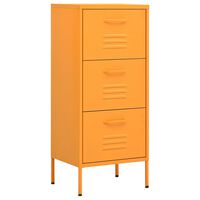 vidaXL Storage Cabinet Mustard Yellow 16.7"x13.8"x40" Steel