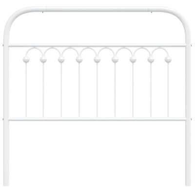 vidaXL Metal Headboard White 39.4"