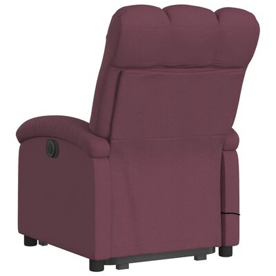 vidaXL Electric Stand up Massage Recliner Chair Purple Fabric