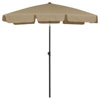 vidaXL Beach Umbrella Taupe 70.9"x47.2"