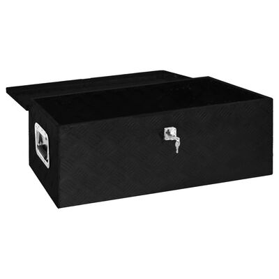 vidaXL Storage Box Black 31.5"x15.4"x11.8" Aluminum