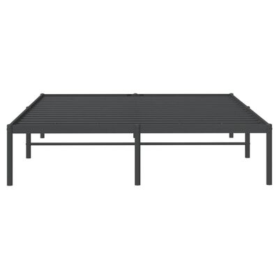 vidaXL Metal Bed Frame without Mattress Black 59.1"x78.7"