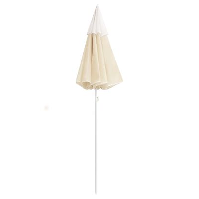 vidaXL Garden Parasol with Steel Pole Sand 70.9"