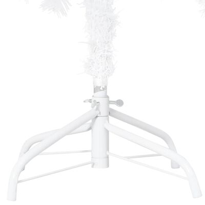 vidaXL Artificial Pre-lit Christmas Tree with Ball Set White 47.2" PVC