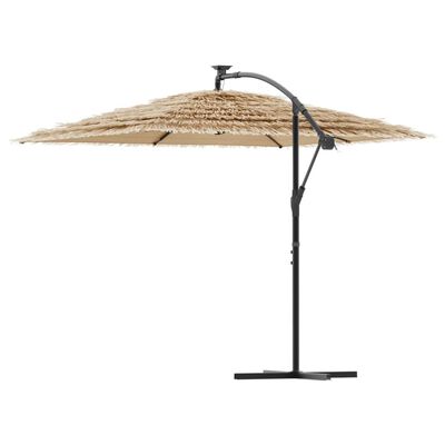 vidaXL Garden Parasol with Steel Pole Brown 96.9"x96.9"x90.6"