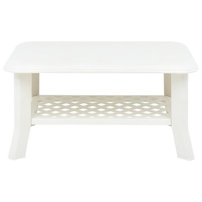 vidaXL Coffee Table White 35.4"x23.6"x18.1" Plastic