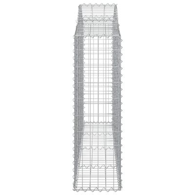 vidaXL Arched Gabion Baskets 2 pcs 78.7"x11.8"x39.4"/47.2" Galvanized Iron