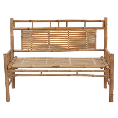 vidaXL Patio Bench with Cushion 47.2" Bamboo