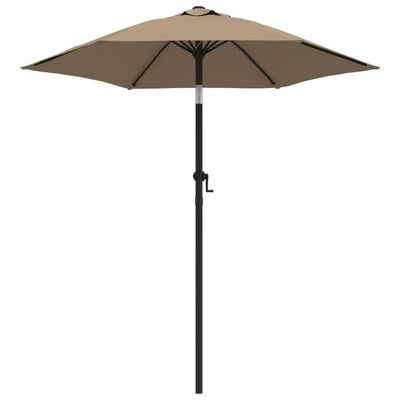 vidaXL Garden Parasol Taupe 78.7"x83.1" Aluminum