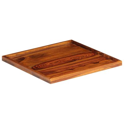 vidaXL Serving Tray Solid Sheesham Wood 19.7"x19.7"