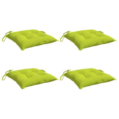 vidaXL Chair Cushions 4 pcs Bright Green 15.7"x15.7"x2.8" Oxford Fabric