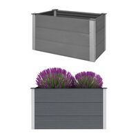 vidaXL Garden Raised Bed WPC 39.4"x19.7"x21.3" Gray