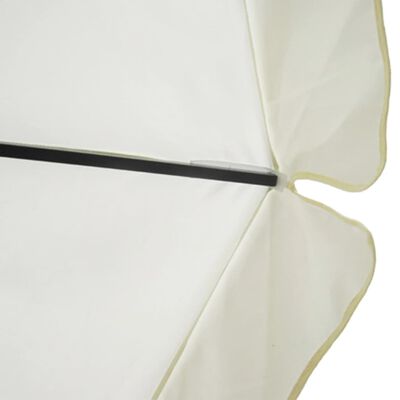 vidaXL Garden Parasol White Aluminum 196.9"