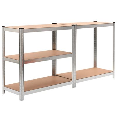 vidaXL Storage Shelves 2 pcs 35.4"x15.7"x70.9" MDF