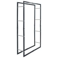 vidaXL Firewood Rack Black 31.5"x9.8"x59.1" Steel