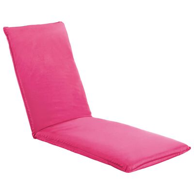 vidaXL Foldable Sunlounger Oxford Fabric Pink