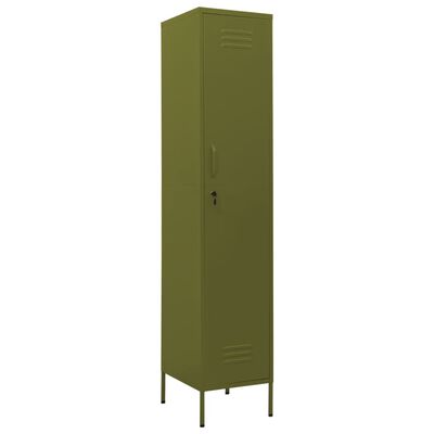 vidaXL Locker Cabinet Olive Green 13.8"x18.1"x70.9" Steel