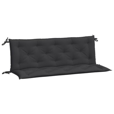 vidaXL Garden Bench Cushion Black 59.1"x(19.7"+19.7")x2.8" Oxford Fabric