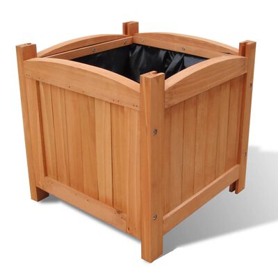 vidaXL Wooden Raised Bed 11.8" x 11.8" x 11.8" Set of 2