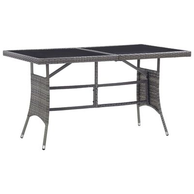 vidaXL 5 Piece Patio Dining Set Poly Rattan Anthracite