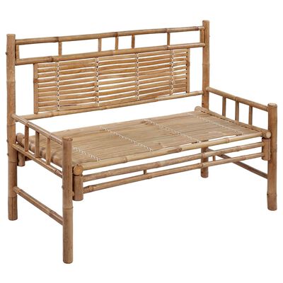 vidaXL Patio Bench with Cushion 47.2'' Bamboo