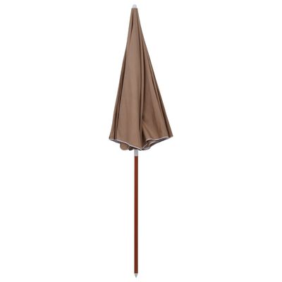 vidaXL Garden Parasol with Steel Pole 94.5" Taupe