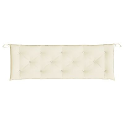 vidaXL Garden Bench Cushion Cream White 59.1"x(19.7"+19.7")x2.8" Oxford Fabric