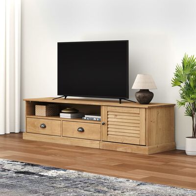 vidaXL TV Stand VIGO 61.4"x15.7"x15.7" Solid Wood Pine