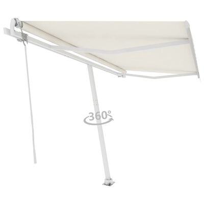 vidaXL Freestanding Automatic Awning 157.5"x118.1" Cream