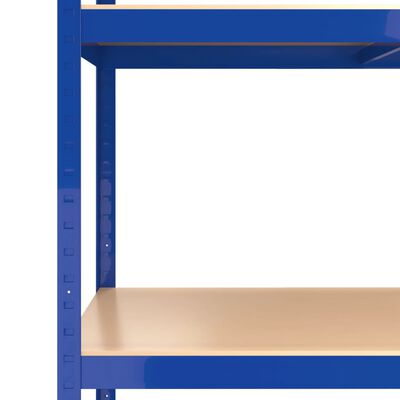 vidaXL 5-Layer Shelves 2 pcs Blue Steel&Engineered Wood