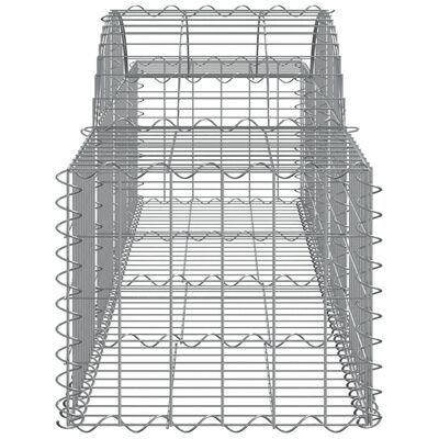 vidaXL Arched Gabion Baskets 9 pcs 78.7"x19.7"x15.7"/23.6" Galvanized Iron