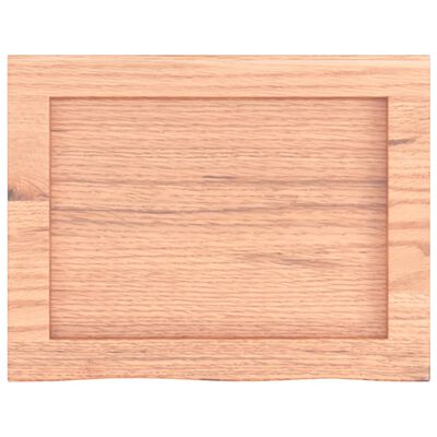 vidaXL Wall Shelf Light Brown 15.7"x11.8"x(0.8"-1.6") Treated Solid Wood Oak