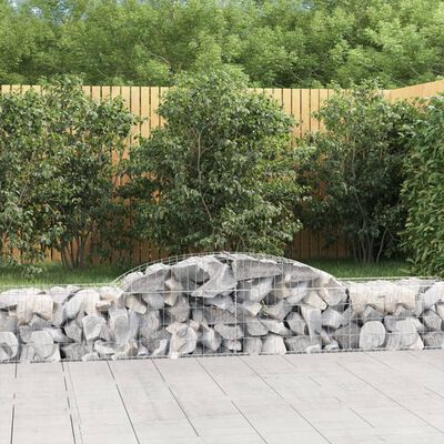 vidaXL Arched Gabion Baskets 20 pcs 118.1"x19.7"x15.7"/23.6" Galvanized Iron