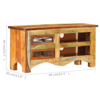 vidaXL TV Stand 31.5"x11.8"x15.7" Solid Wood Reclaimed