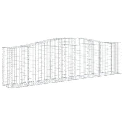 vidaXL Arched Gabion Basket 157.5"x19.7"x39.4"/47.2" Galvanized Iron