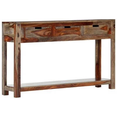 vidaXL Console Table with 3 Drawers 47.2"x11.8"x29.5" Solid Sheesham Wood