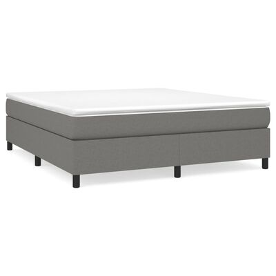 vidaXL Bed Frame Dark Gray 72"x83.9" California King Fabric