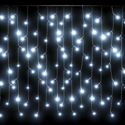 vidaXL LED Curtain Icicle Lights 393.7" 400 LED Cold White 8 Function