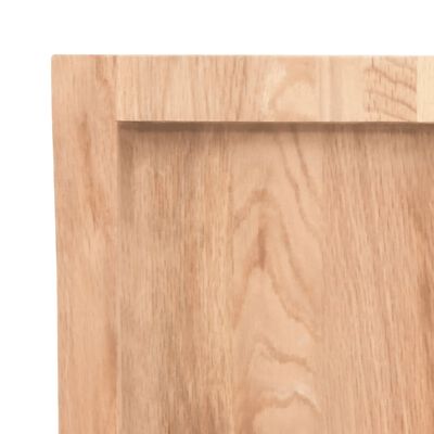vidaXL Table Top Light Brown 63"x15.7"x(0.8"-1.6") Treated Solid Wood Oak