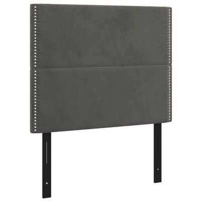 vidaXL LED Headboard Dark Gray 39.4"x2"x46.5"/50.4" Velvet