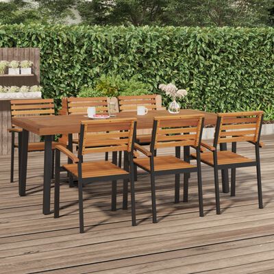 vidaXL Patio Table 78.7"x39.4"x29.5" Solid Wood Acacia