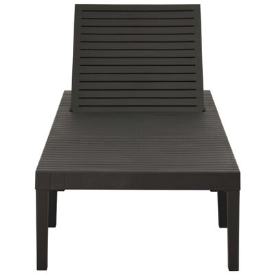 vidaXL Sun Lounger Plastic Anthracite