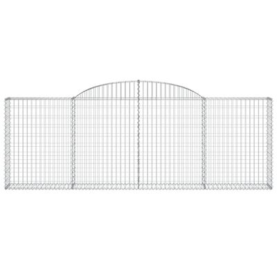 vidaXL Arched Gabion Baskets 13 pcs 118.1"x11.8"x39.4"/47.2" Galvanized Iron